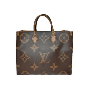 LOUIS VUITTON On the Go Monogram Reverse Brown Canvas Handbag Tote Bag